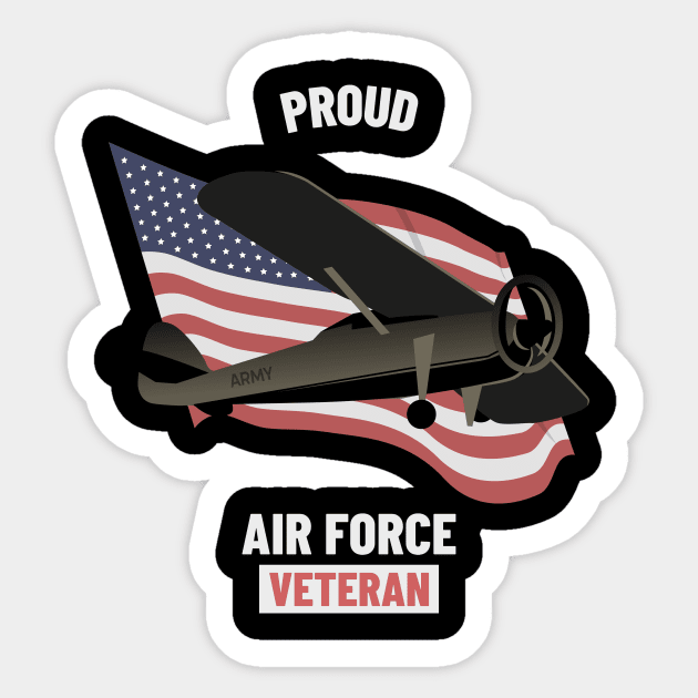 Proud Airforce Veteran Design Sticker by ArtPace